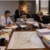 Legal support team coordinating rush process service requests